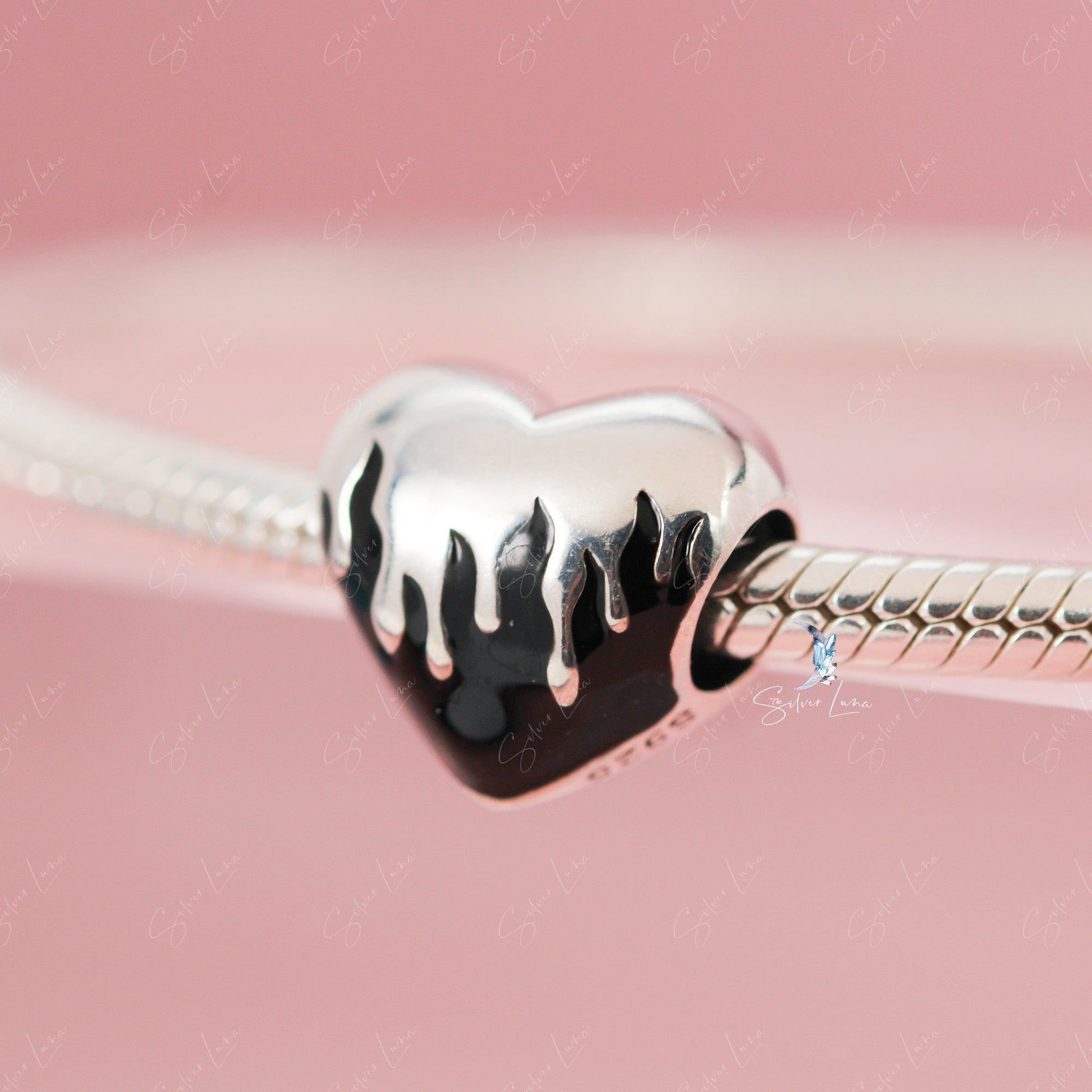 black heart charm