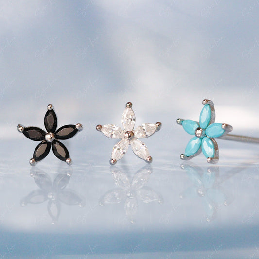 flower stud earrings