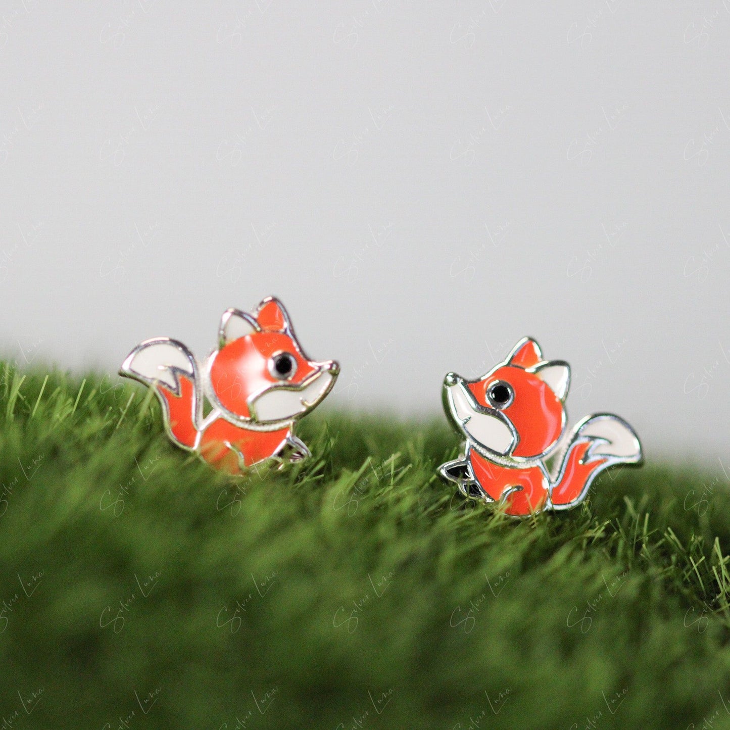 cute fox stud earrings