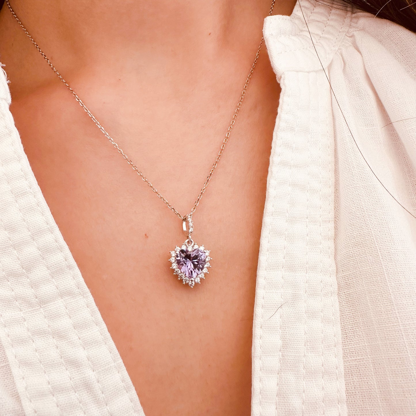 alexandrite heart pendant necklace