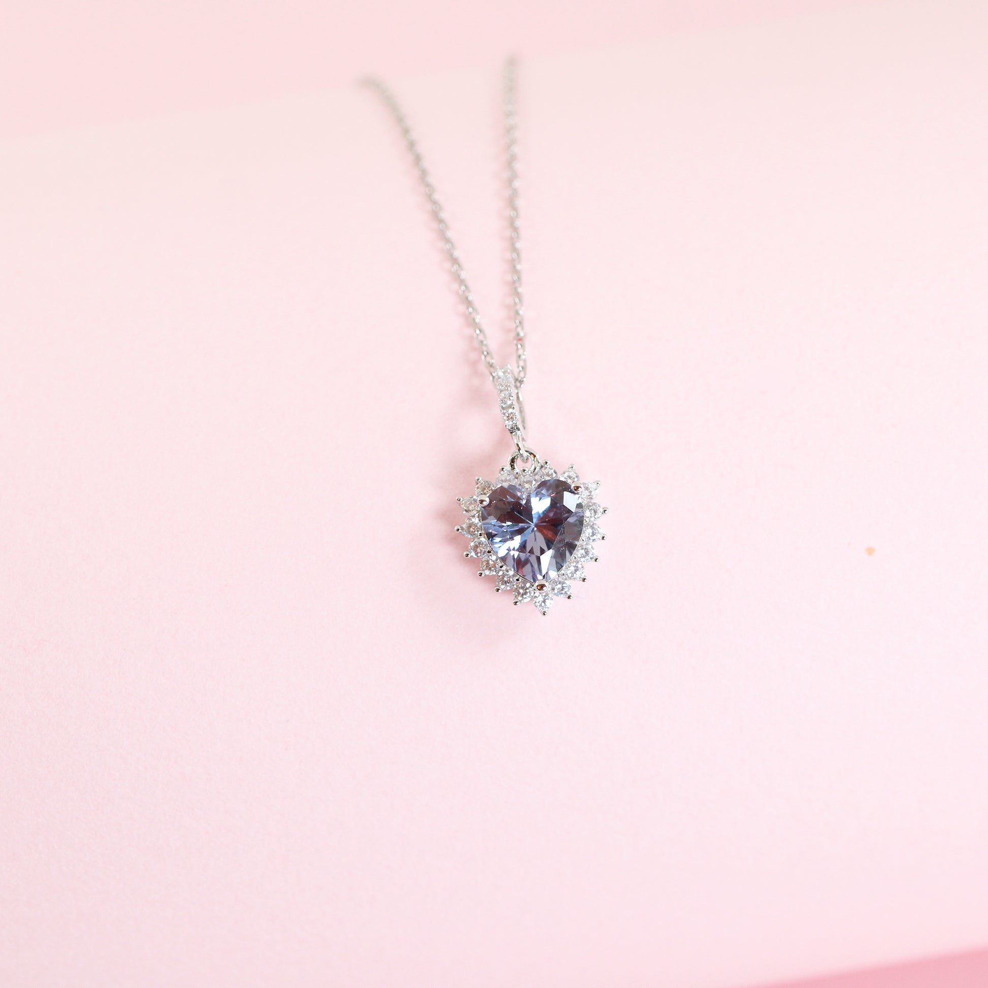 alexandrite heart pendant necklace