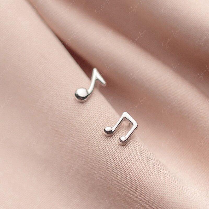 music notation stud earrings