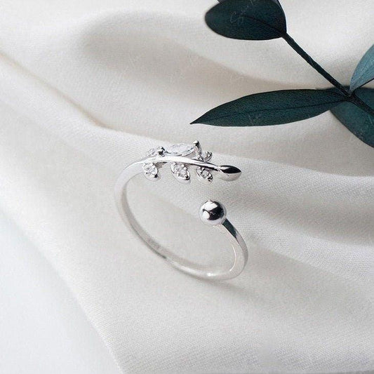 Leaves Wrap Open Band Ring