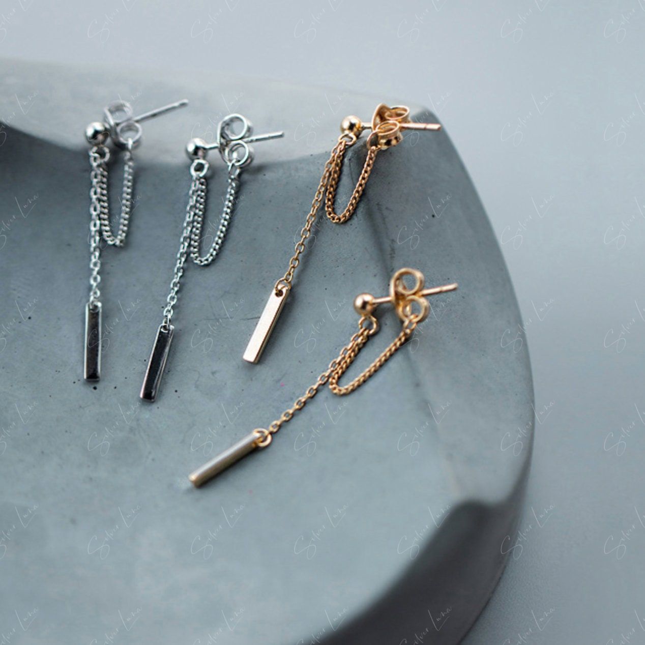 Linked Chain Dangle Drop Earrings