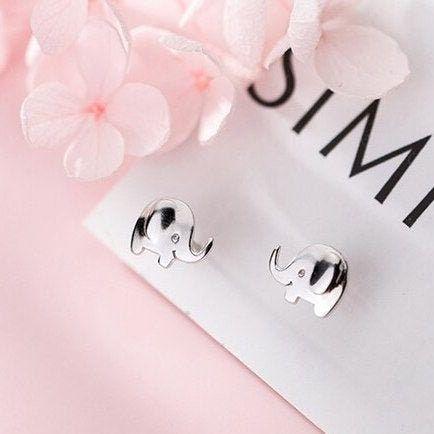 cut elephant stud earrings