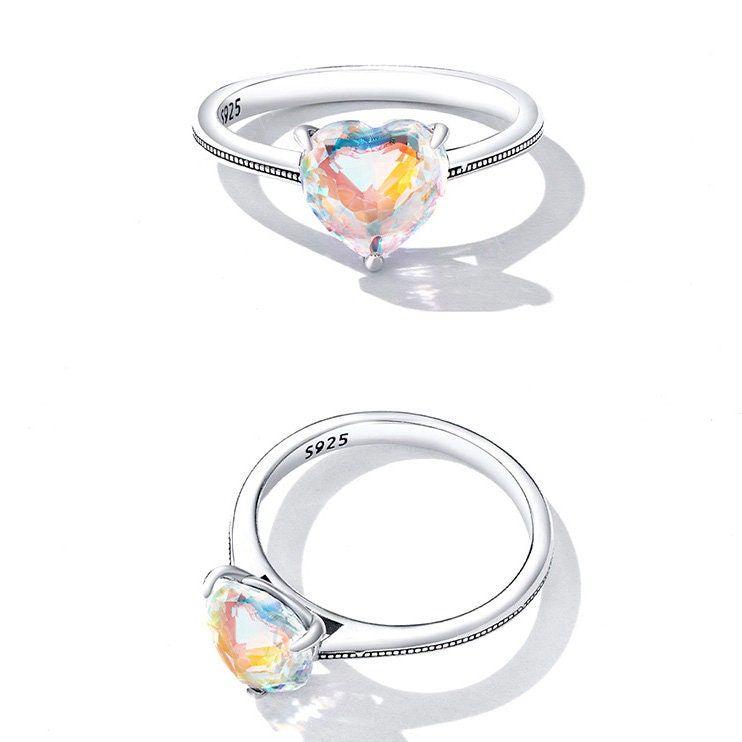 Sweet Crystal Heart Promise Ring