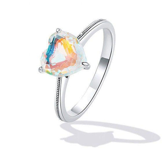 Sweet Crystal Heart Promise Ring