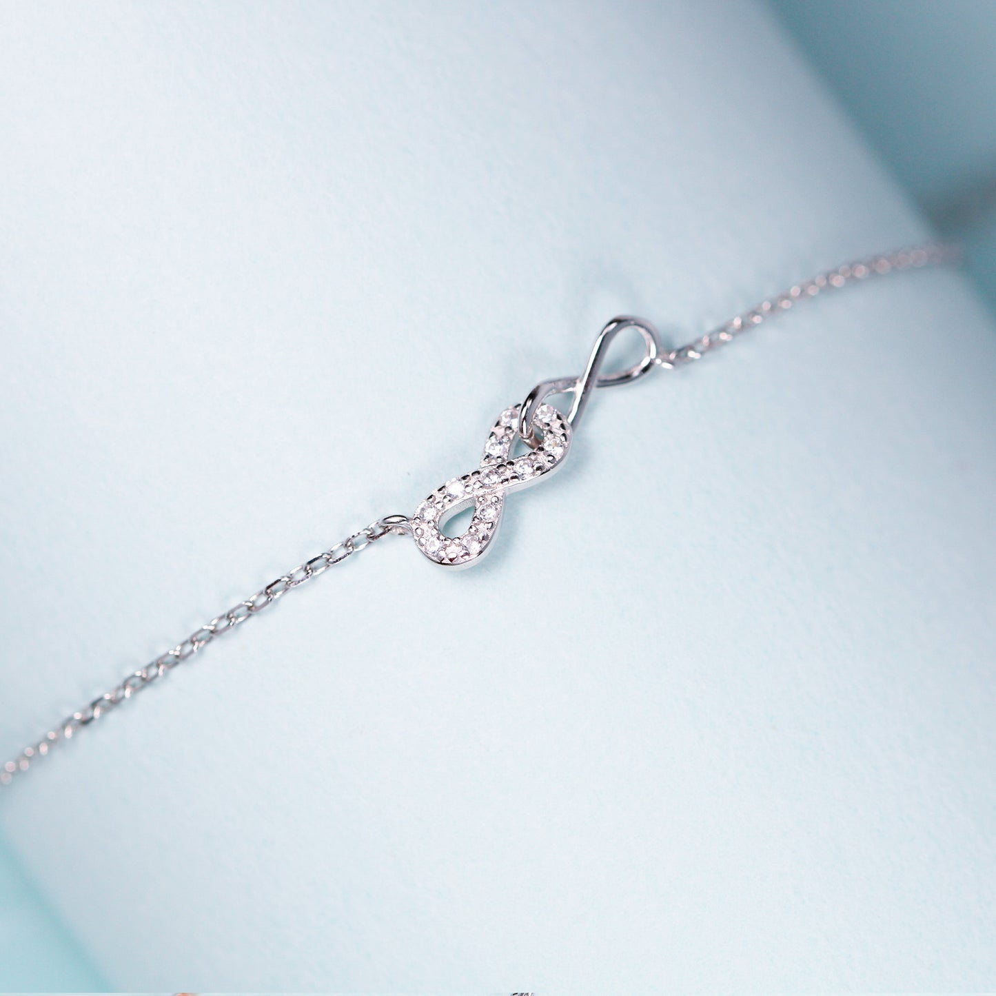 infinity symbol sterling silve anklet