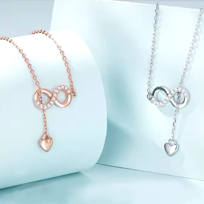 infinity silver necklace