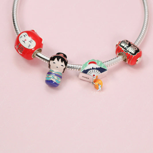 Japanese motif charm for bracelet