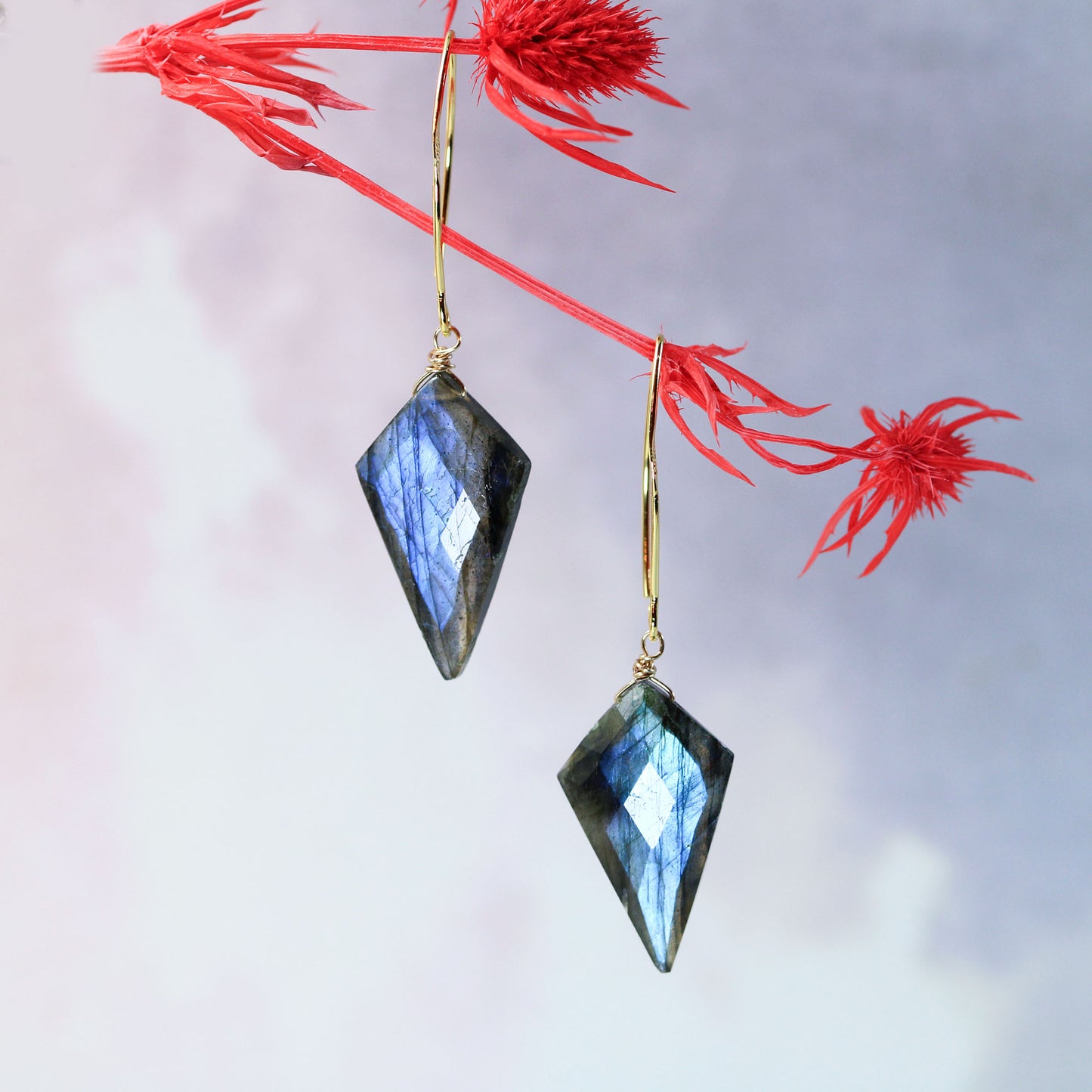 kite labradorite earrings