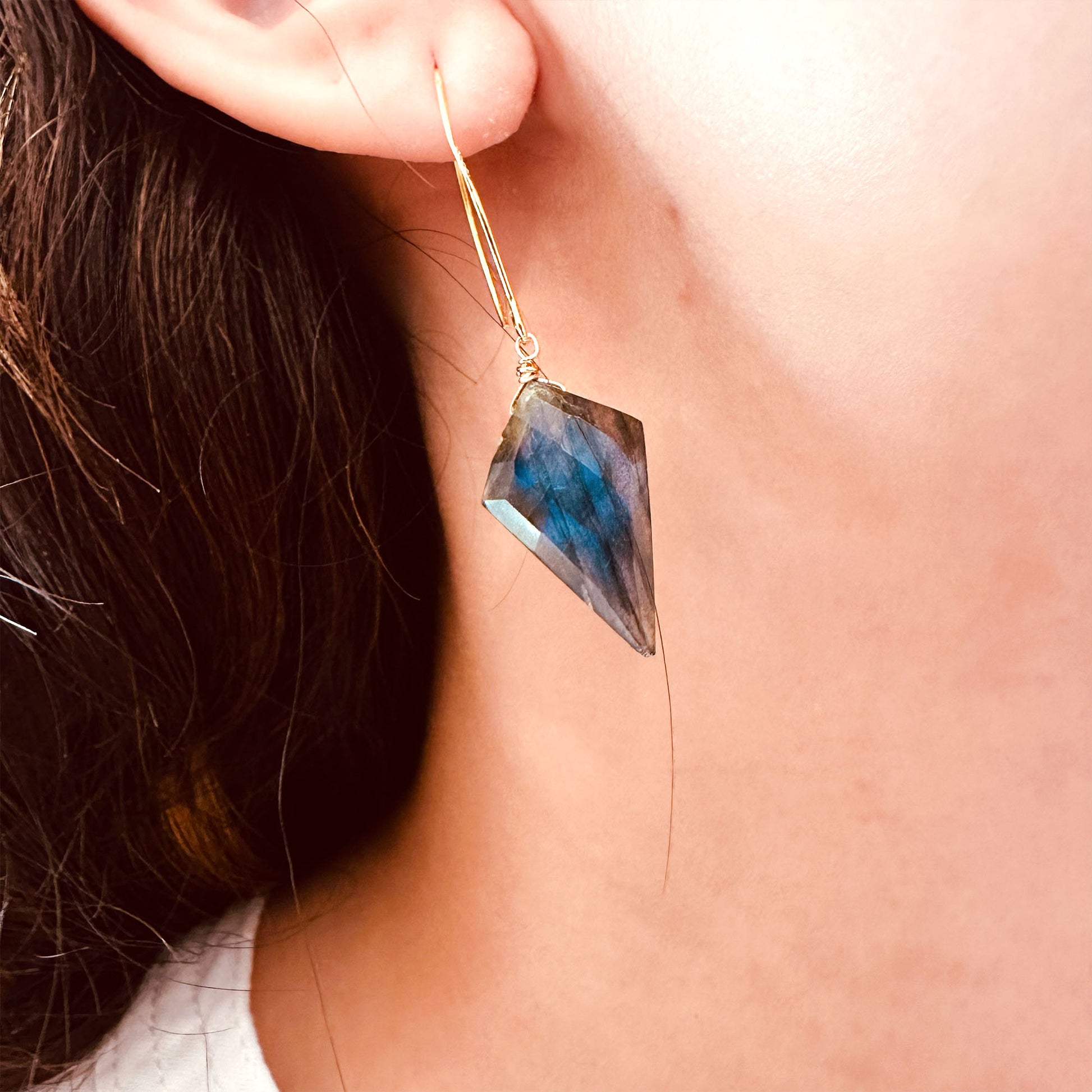 kite labradorite earrings