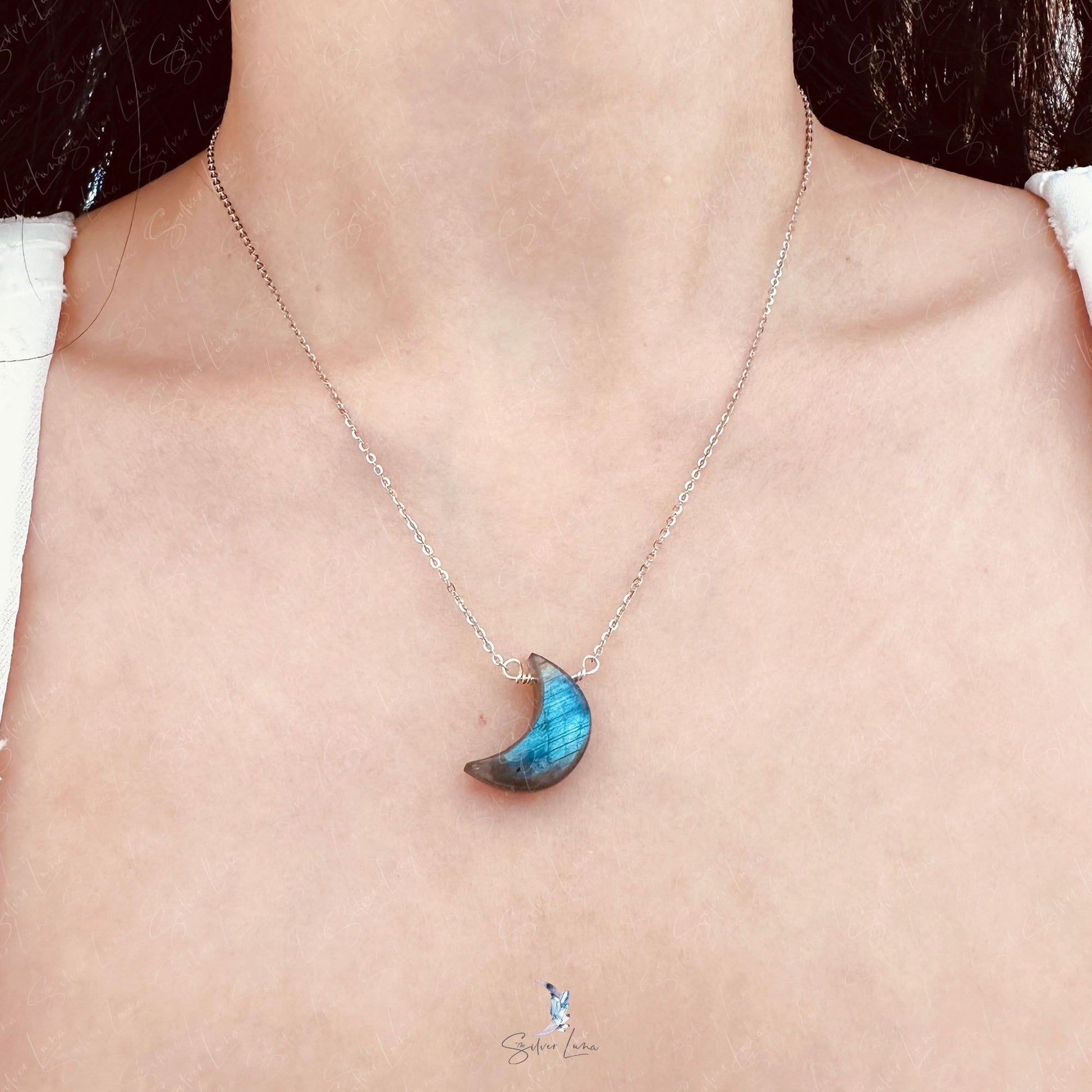 mystic moon labradorite pendant necklace
