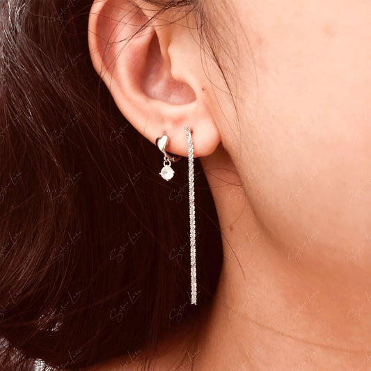 twist chain minimalist earrings
