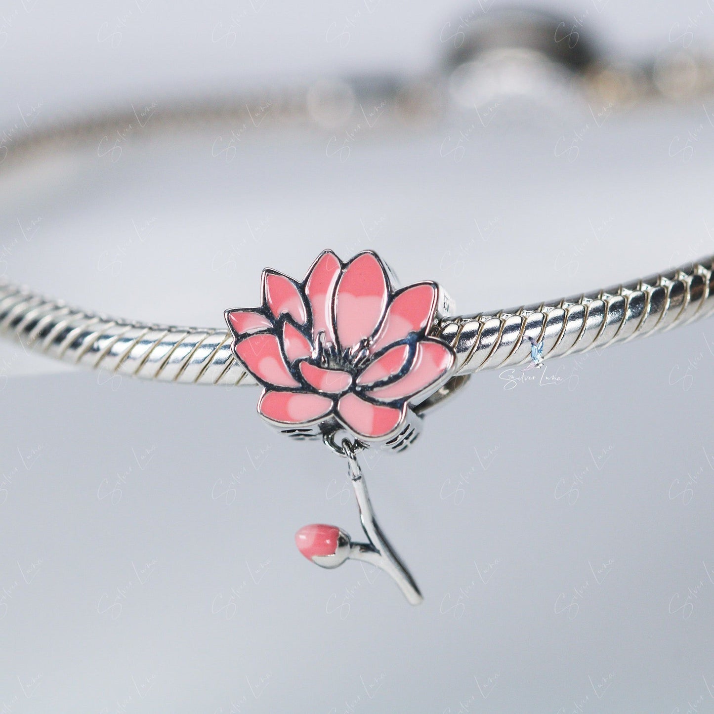 lotus flower pendant charm