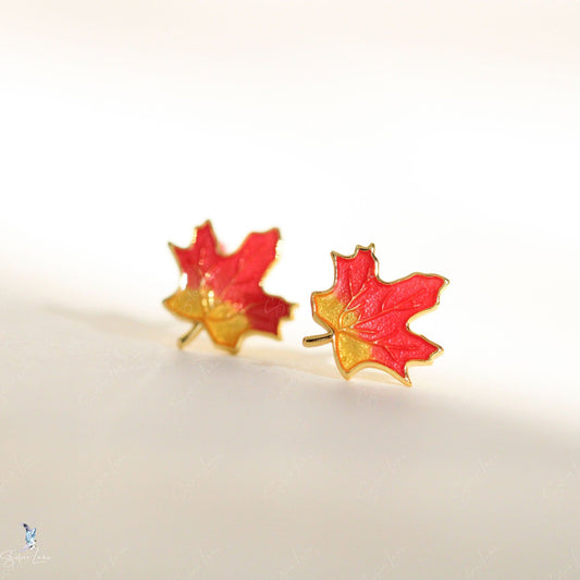 Canadian maple leaf earrings