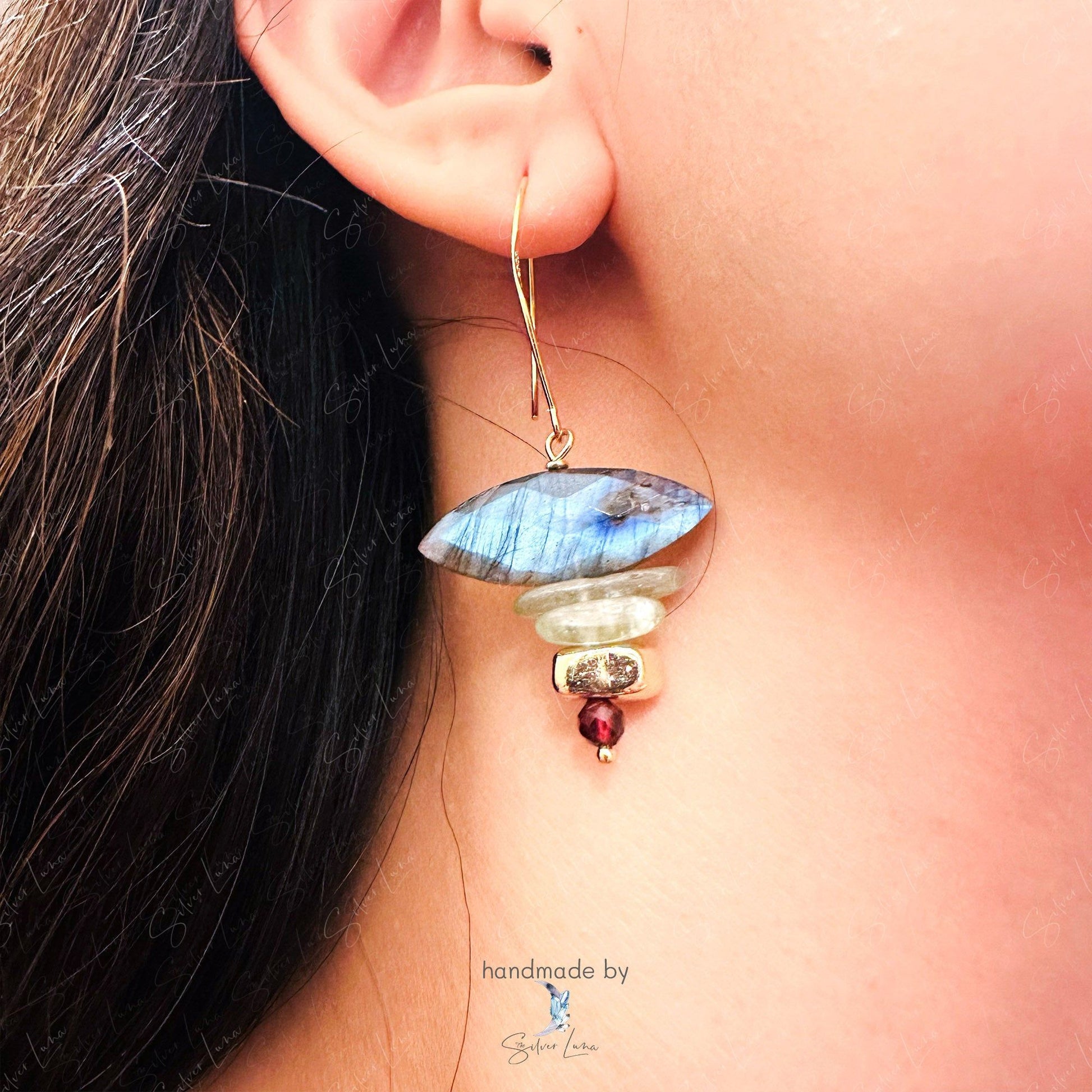 marquise gemstone earrings
