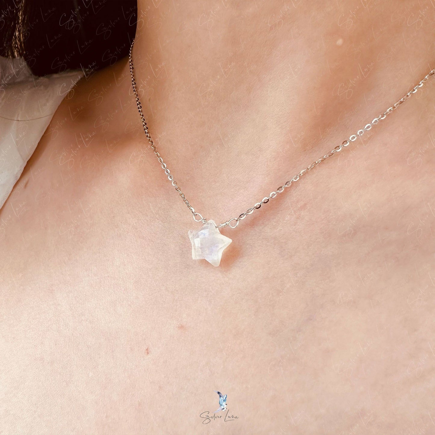 star moonstone pendant