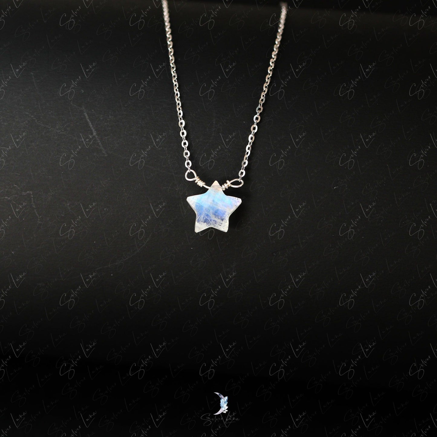 star moonstone pendant necklace