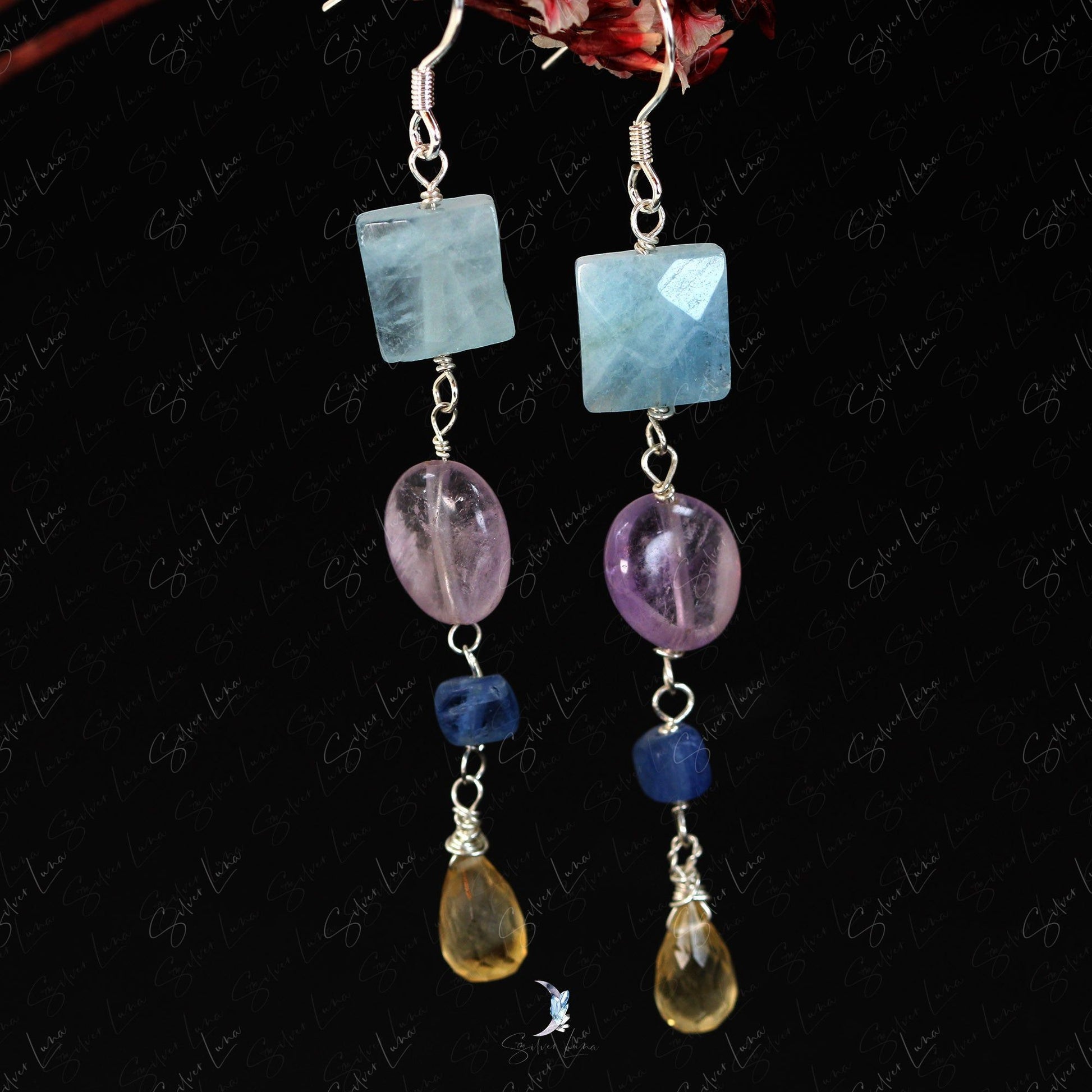 vibrant gemstone citrine teardrop earrings