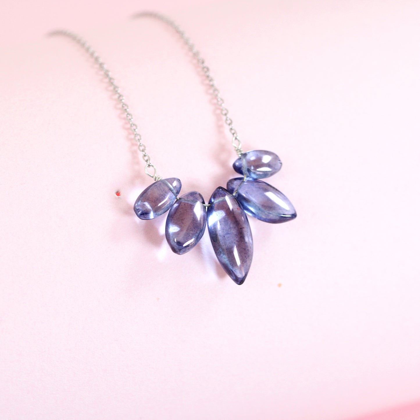 purple lotus pendant necklace