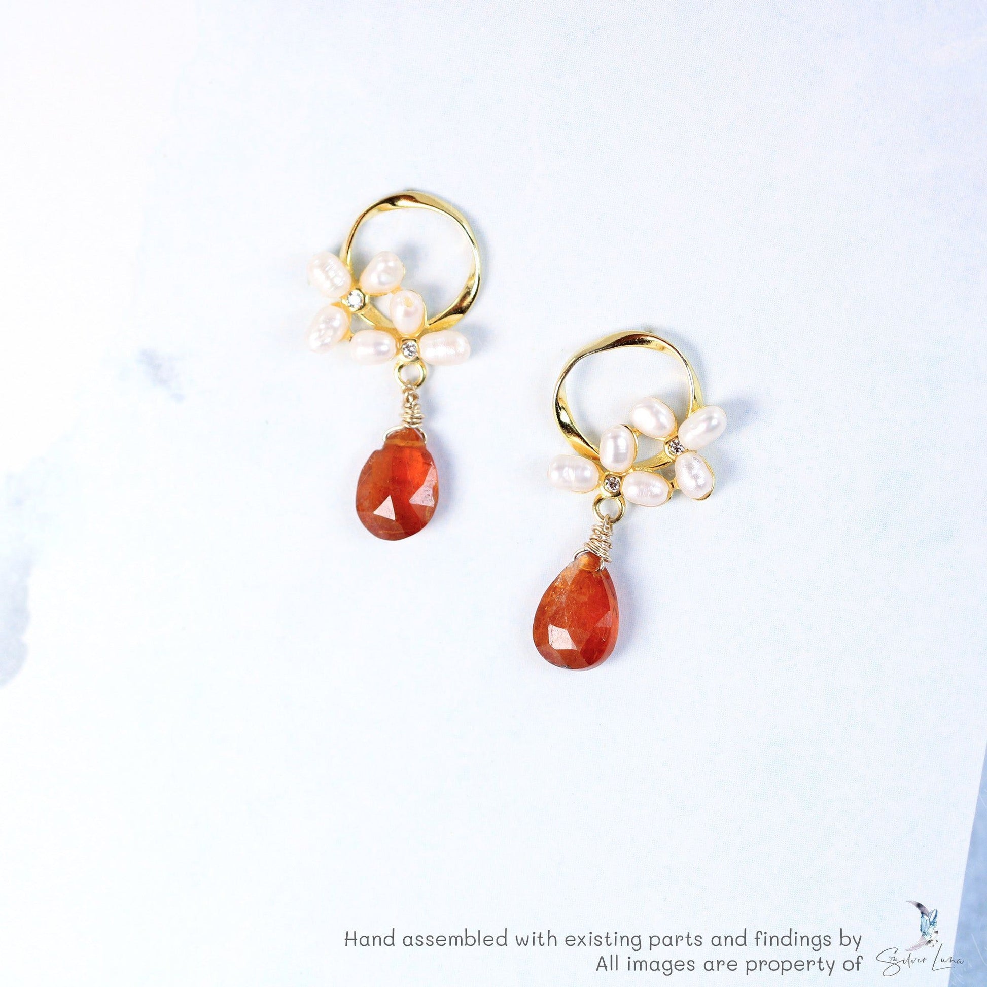 orange Kyanite earrings
