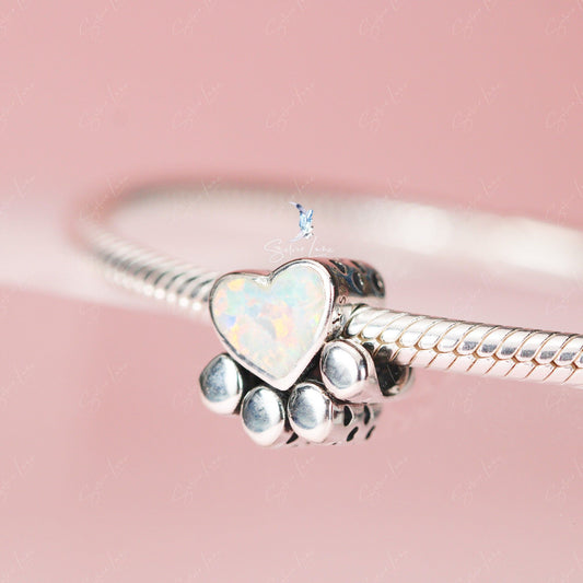 opal paw charm for bracelet