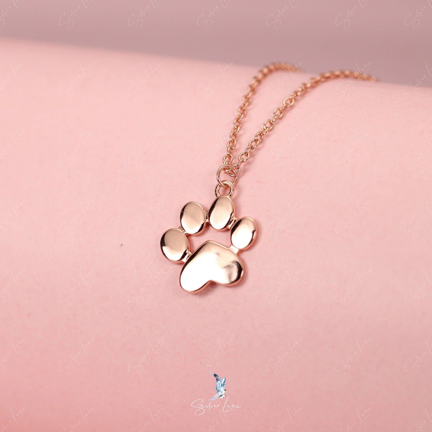 dog paw pendant necklace