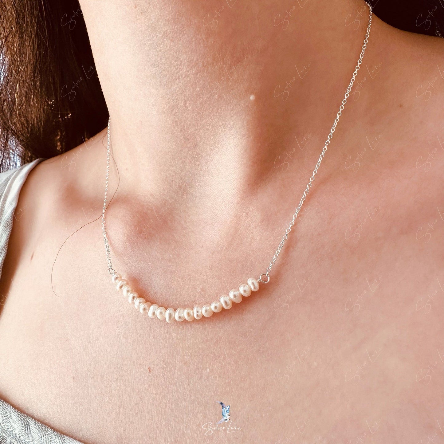 tiny baroque pearl necklace