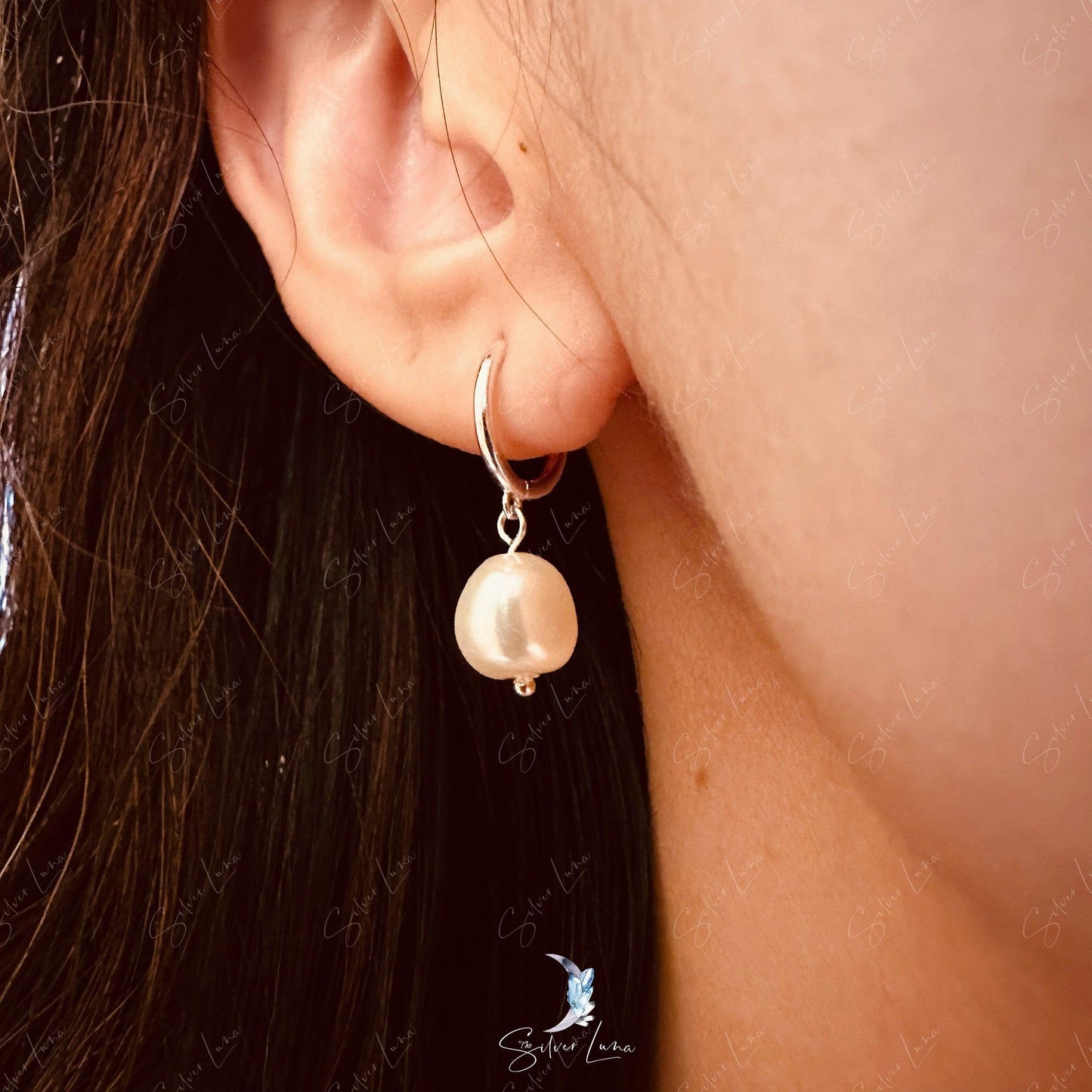 baroque hoop earrings ear huggies