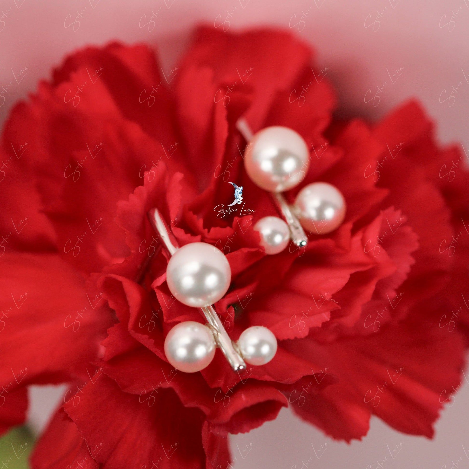unique pearls stud earrings