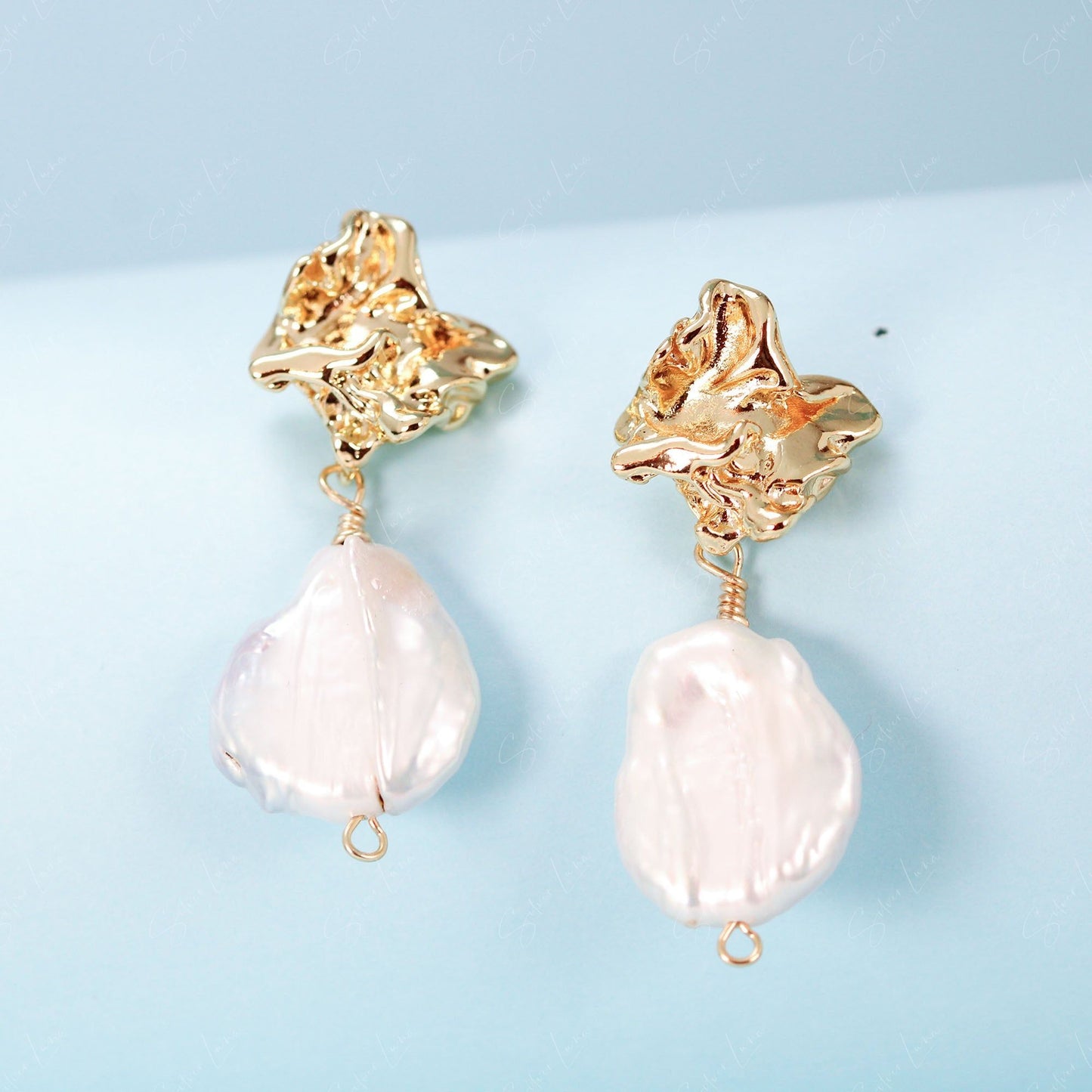 bridal pearl drop earrings