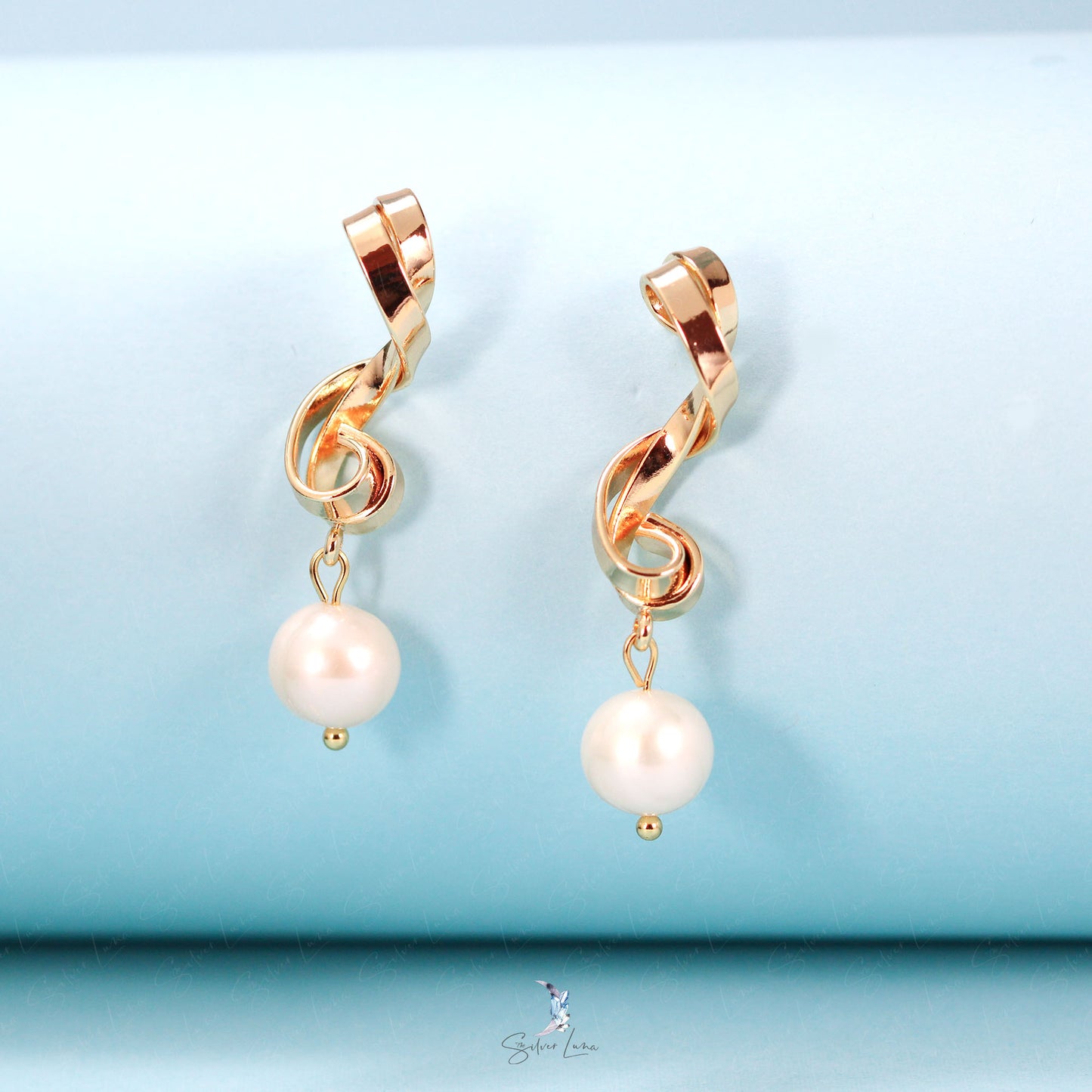 bridal pearl drop earrings