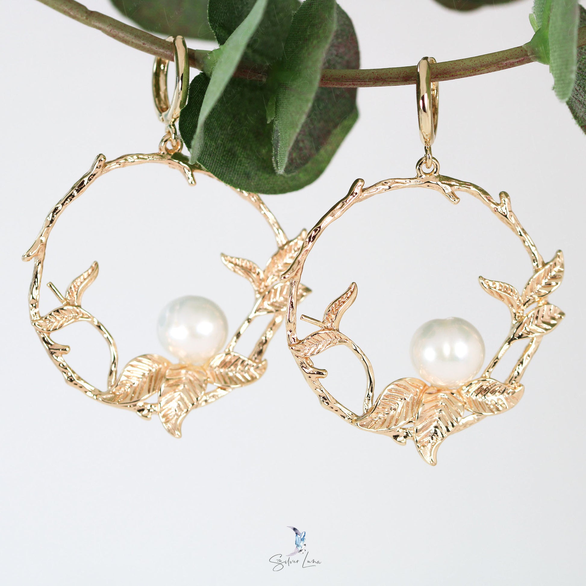 bridal pearl drop earrings