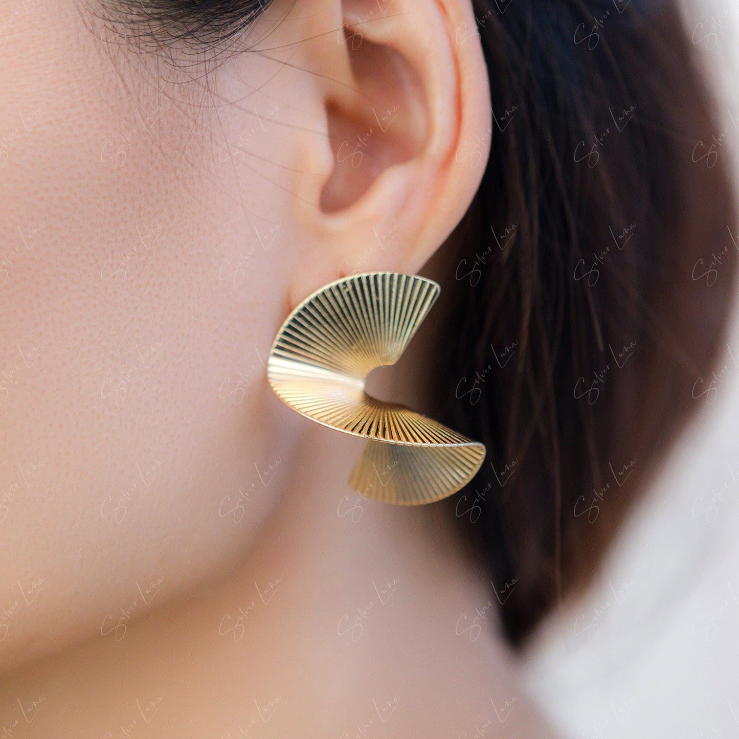 abstract geometric earrings