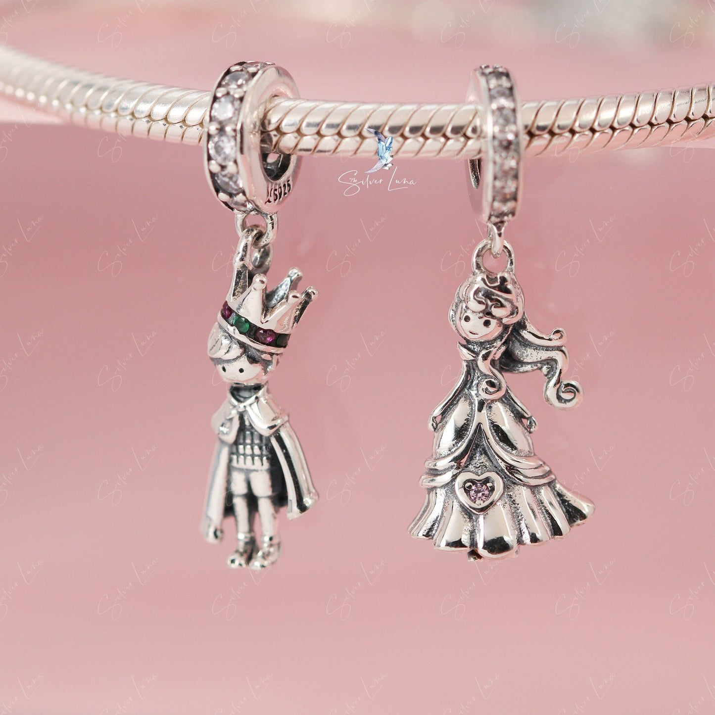 royal princess and pin dangle charm