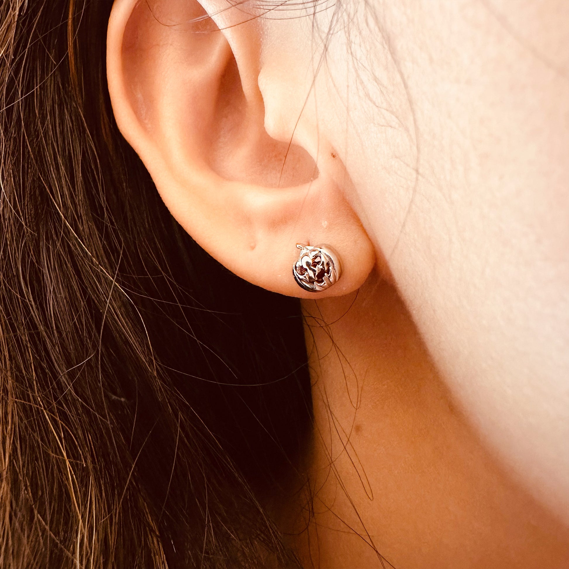 jack o lantern stud earrings