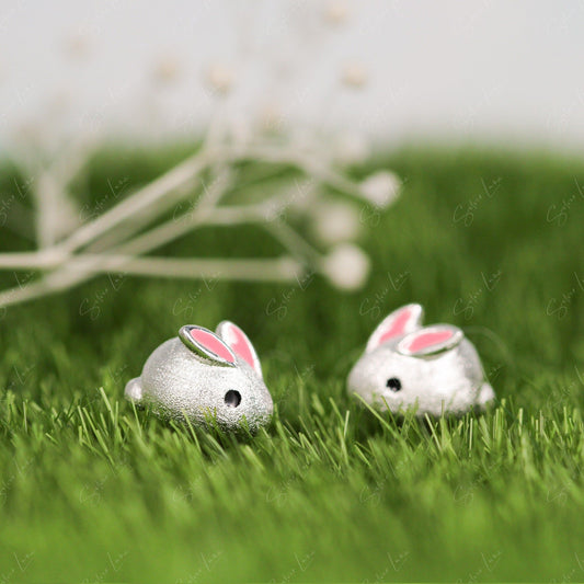 cute rabbit bunny stud earrings