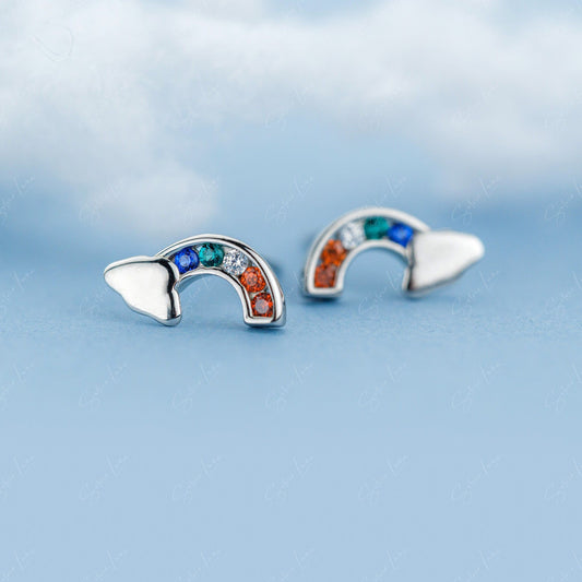 rainbow stud earrings