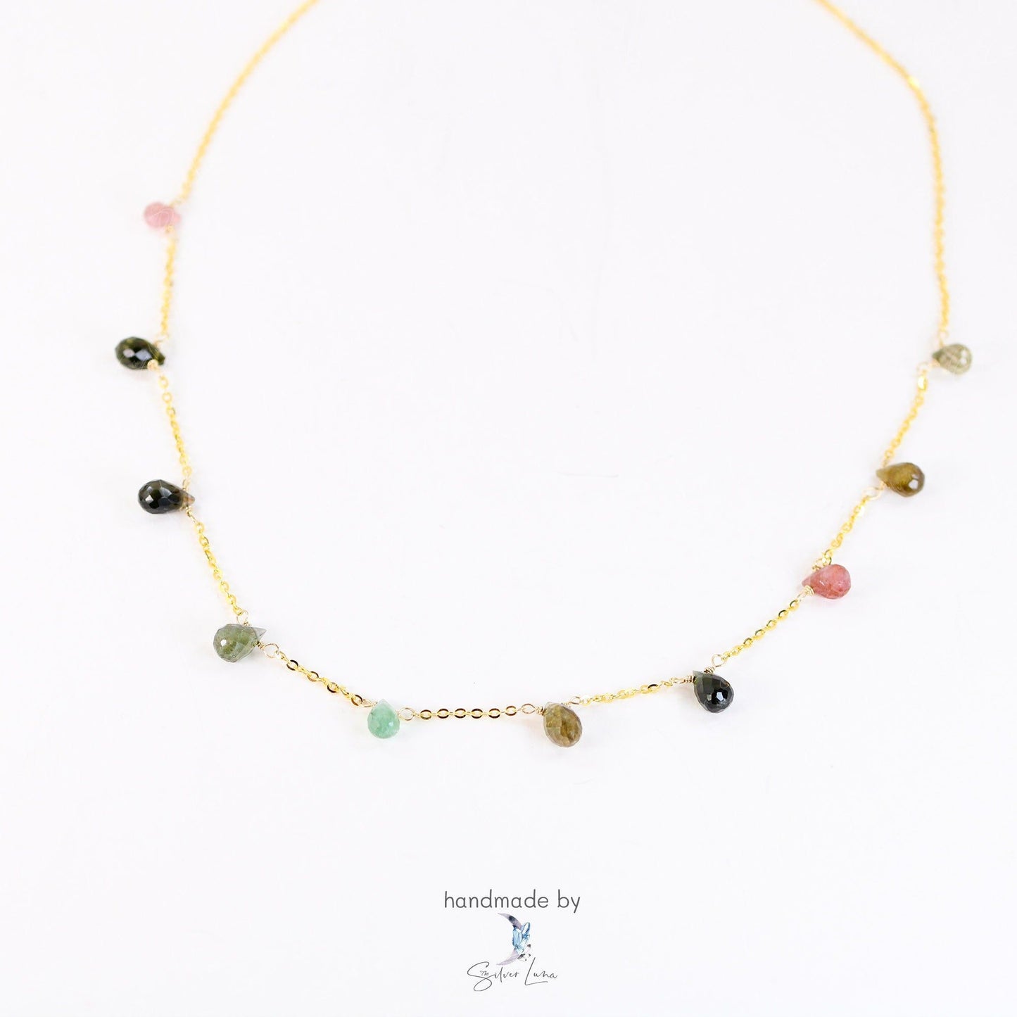 teardrop tourmaline choker