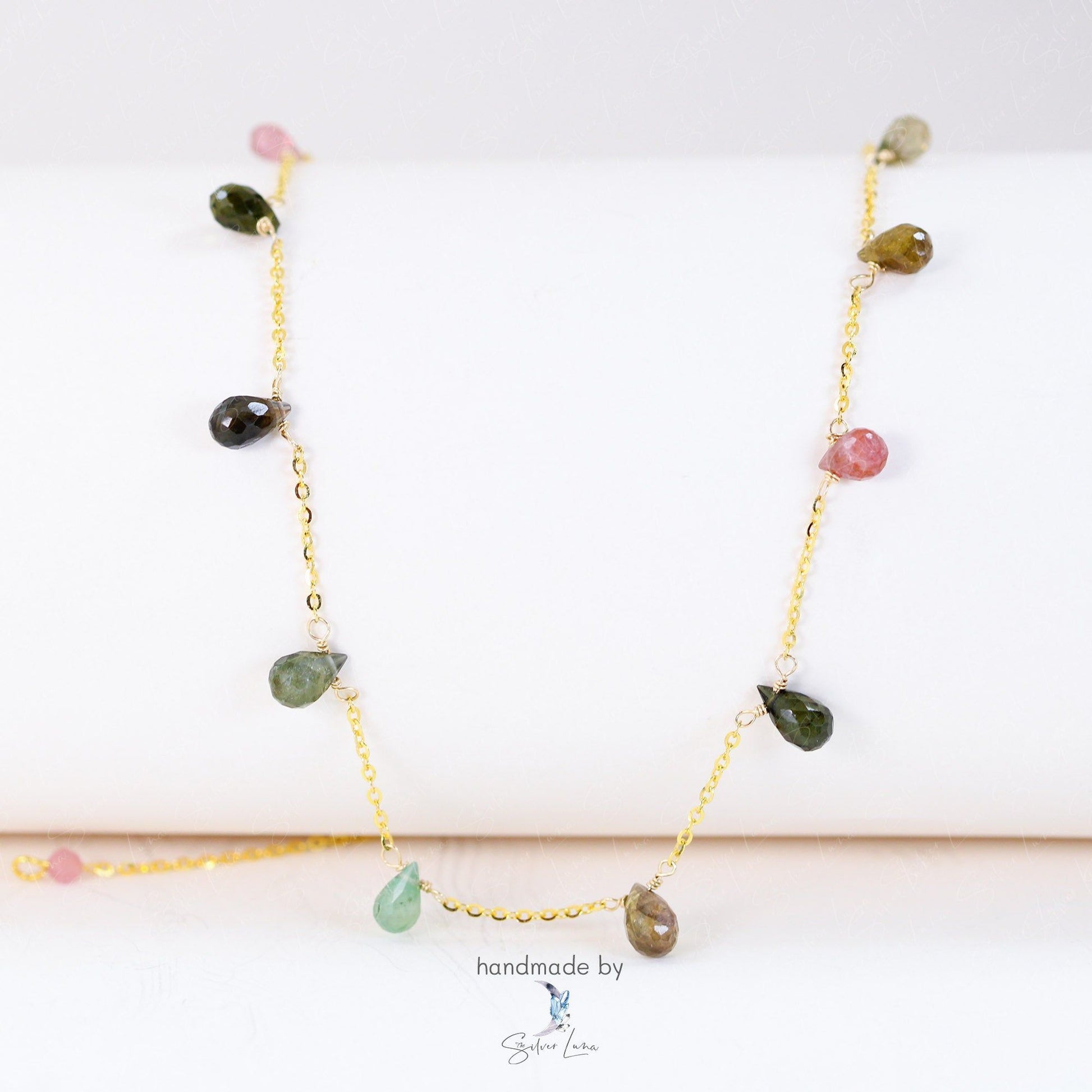 teardrop tourmaline choker