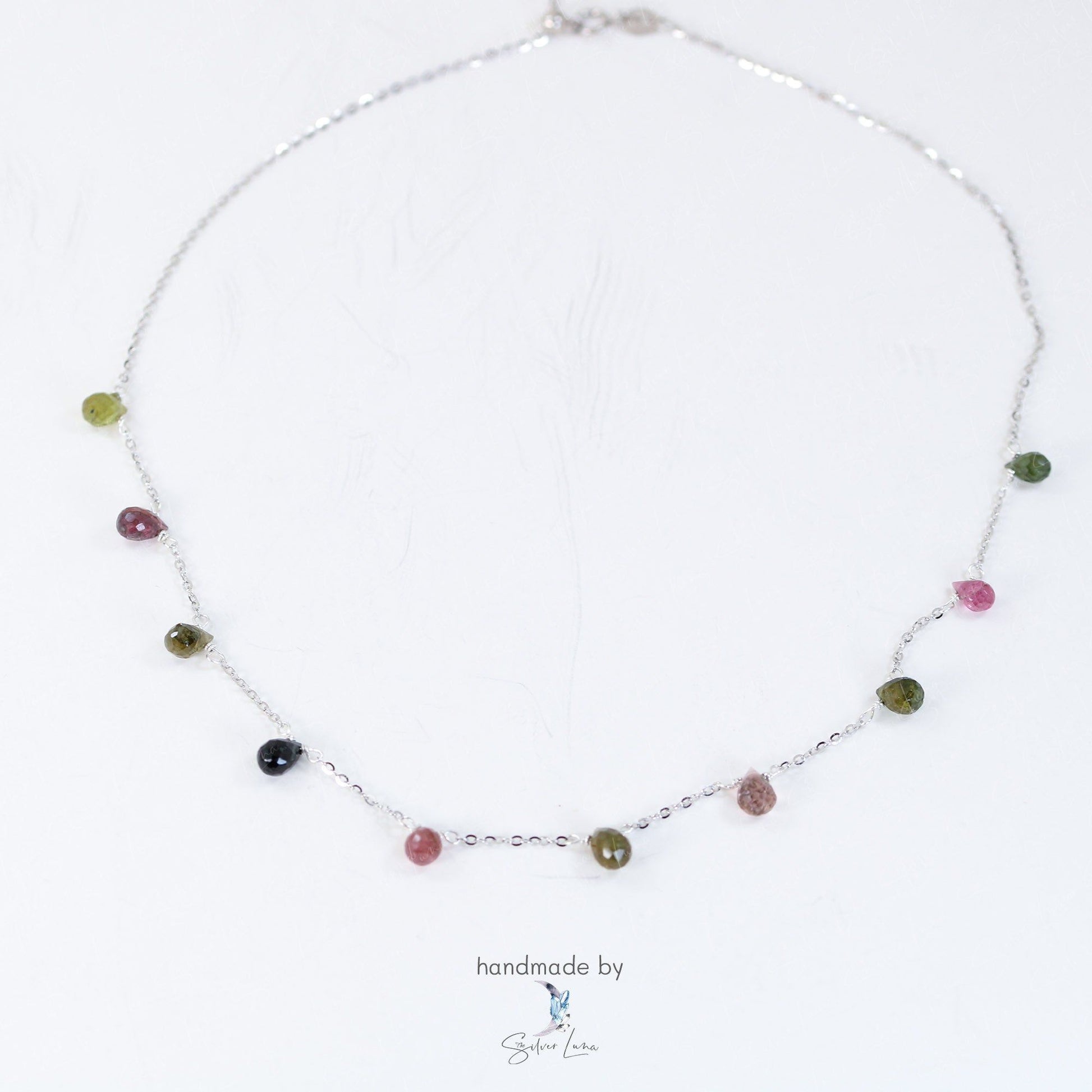 rainbow tourmaline choker necklace