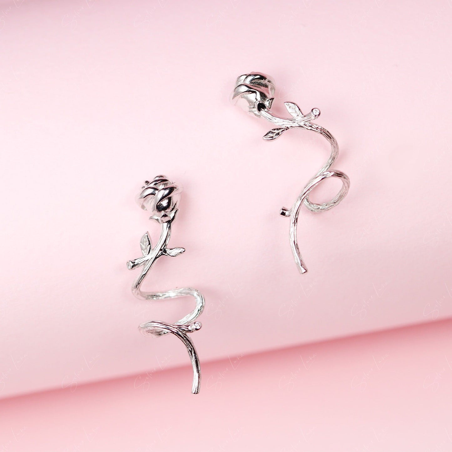 elegant rose earrings