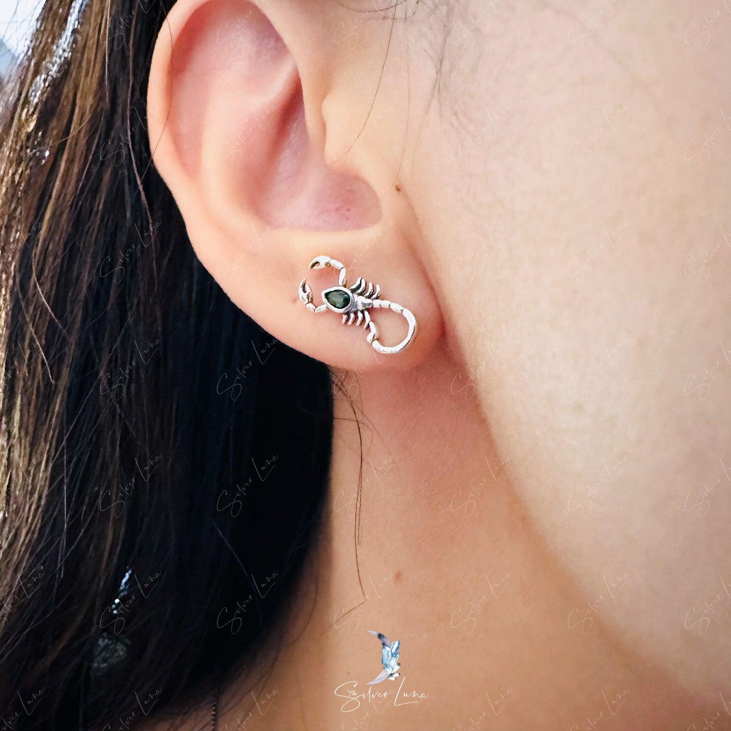 Scorpion stud earrings