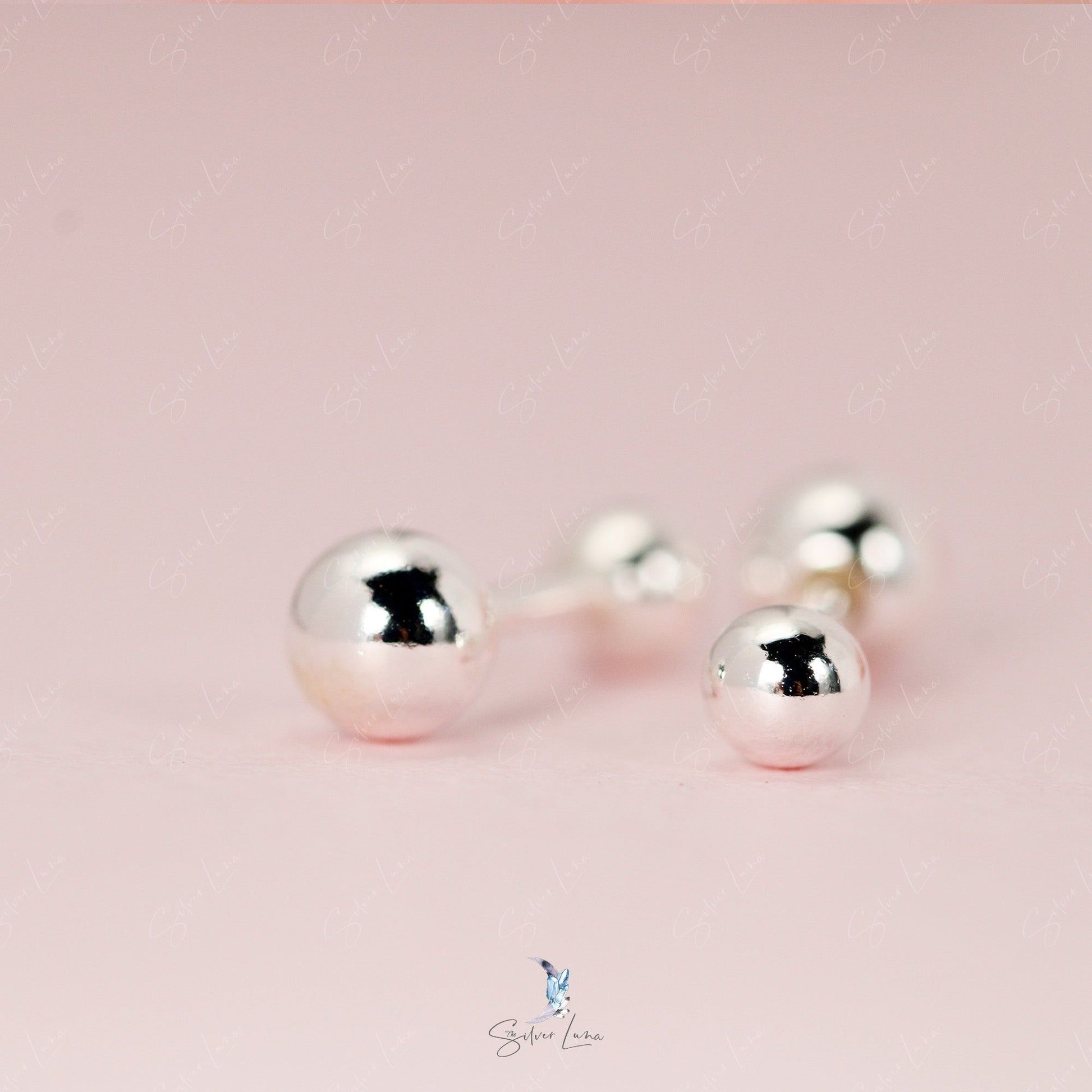 screwball back stud earrings