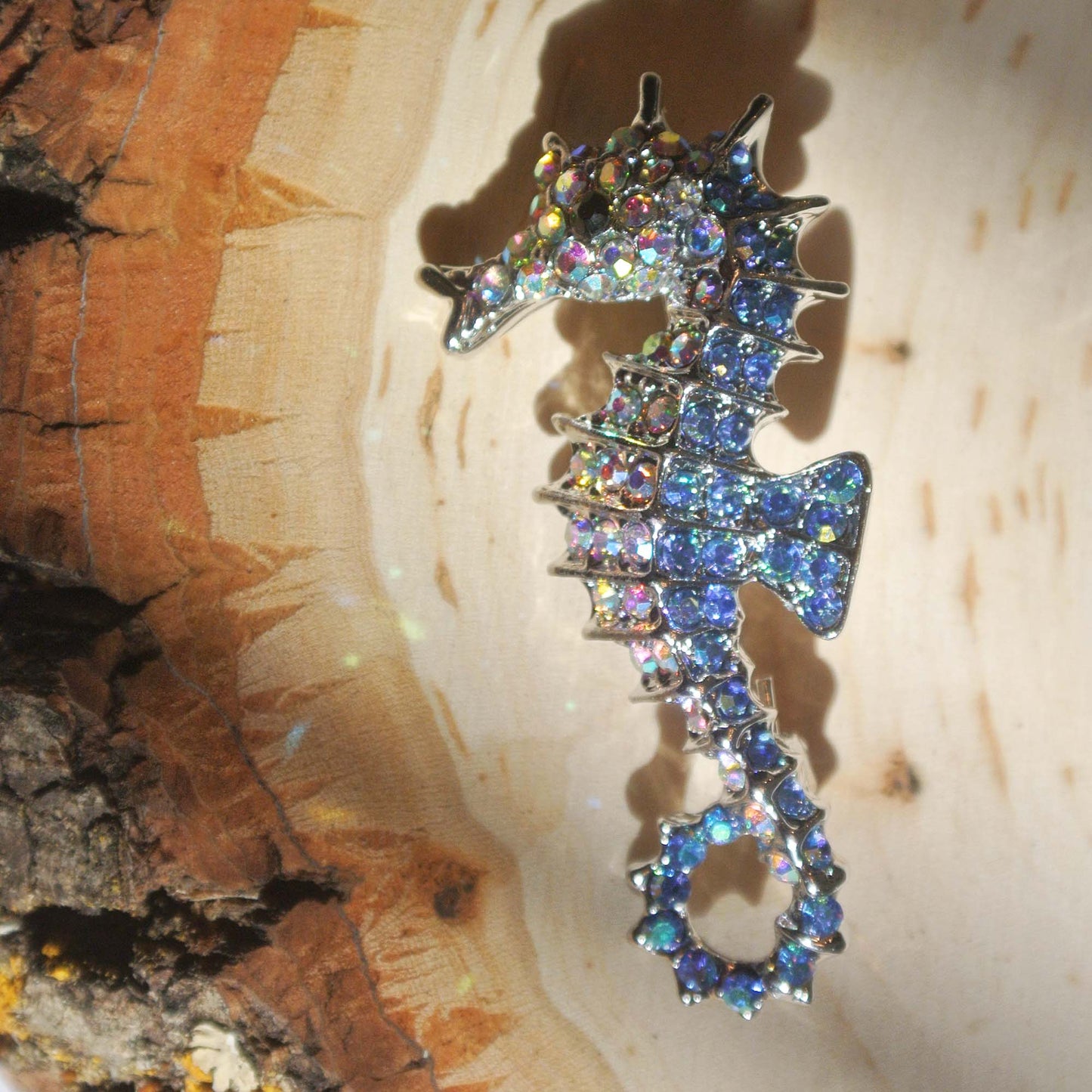 seahorse brooch