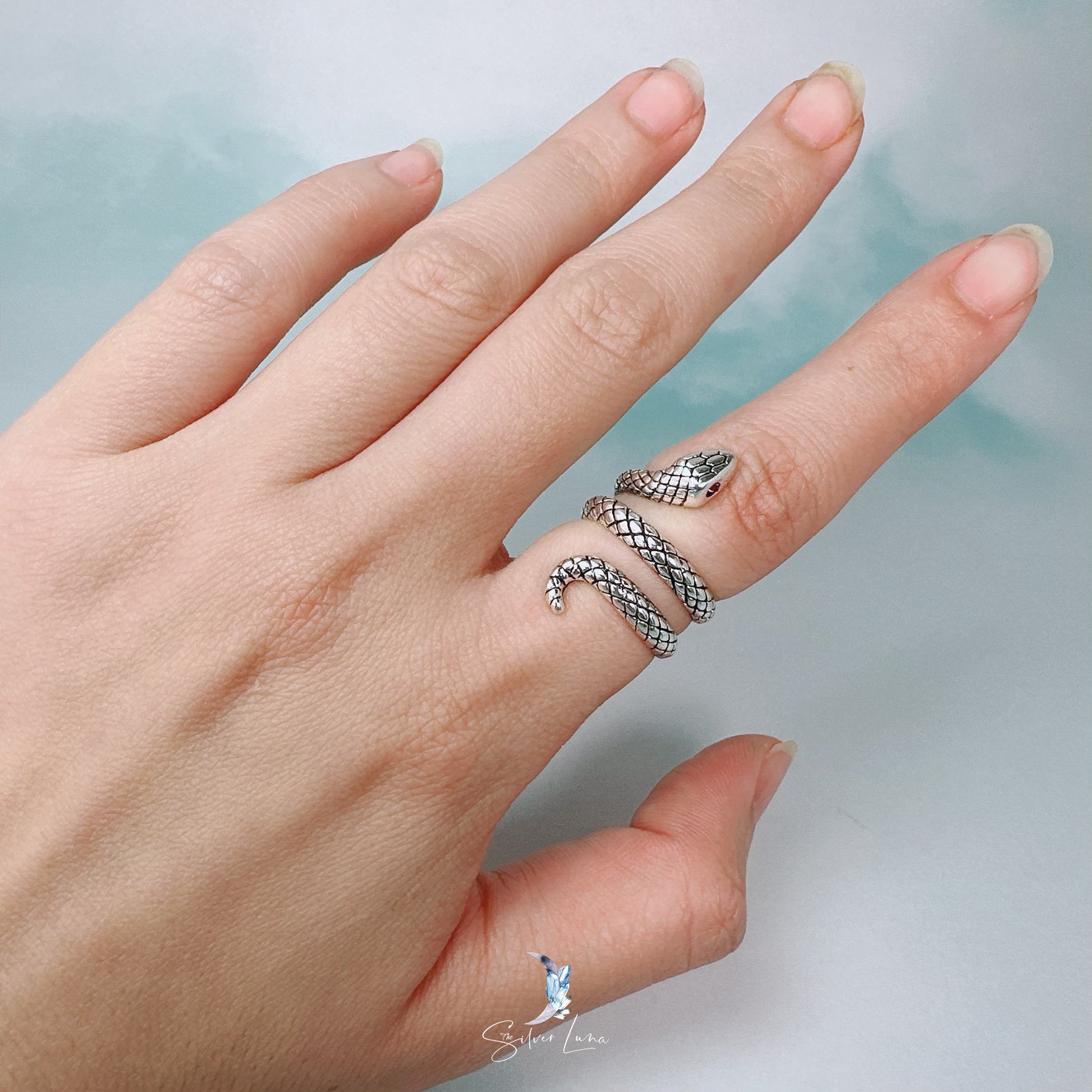 bohemian snake wrap adjustable ring