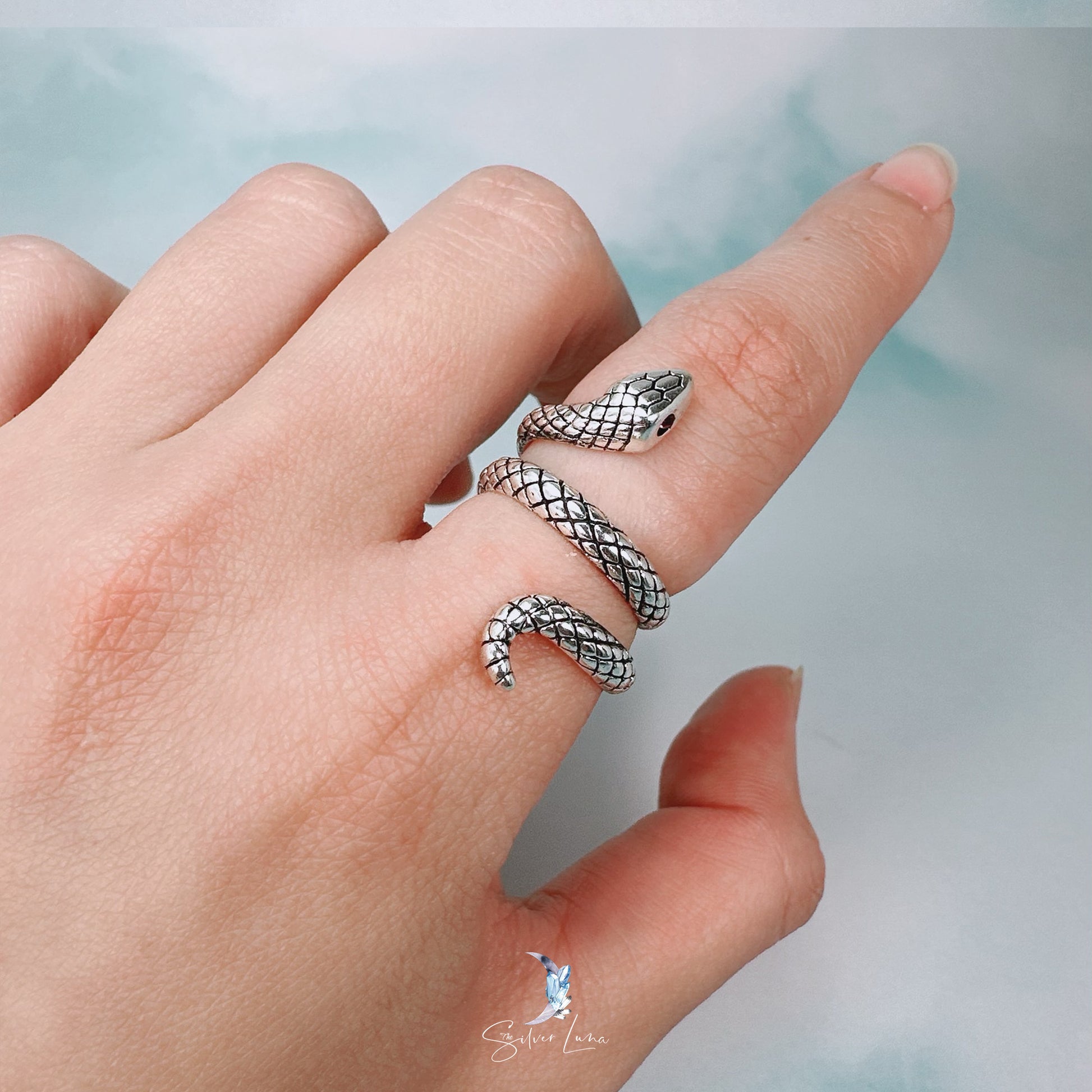 bohemian snake wrap adjustable ring