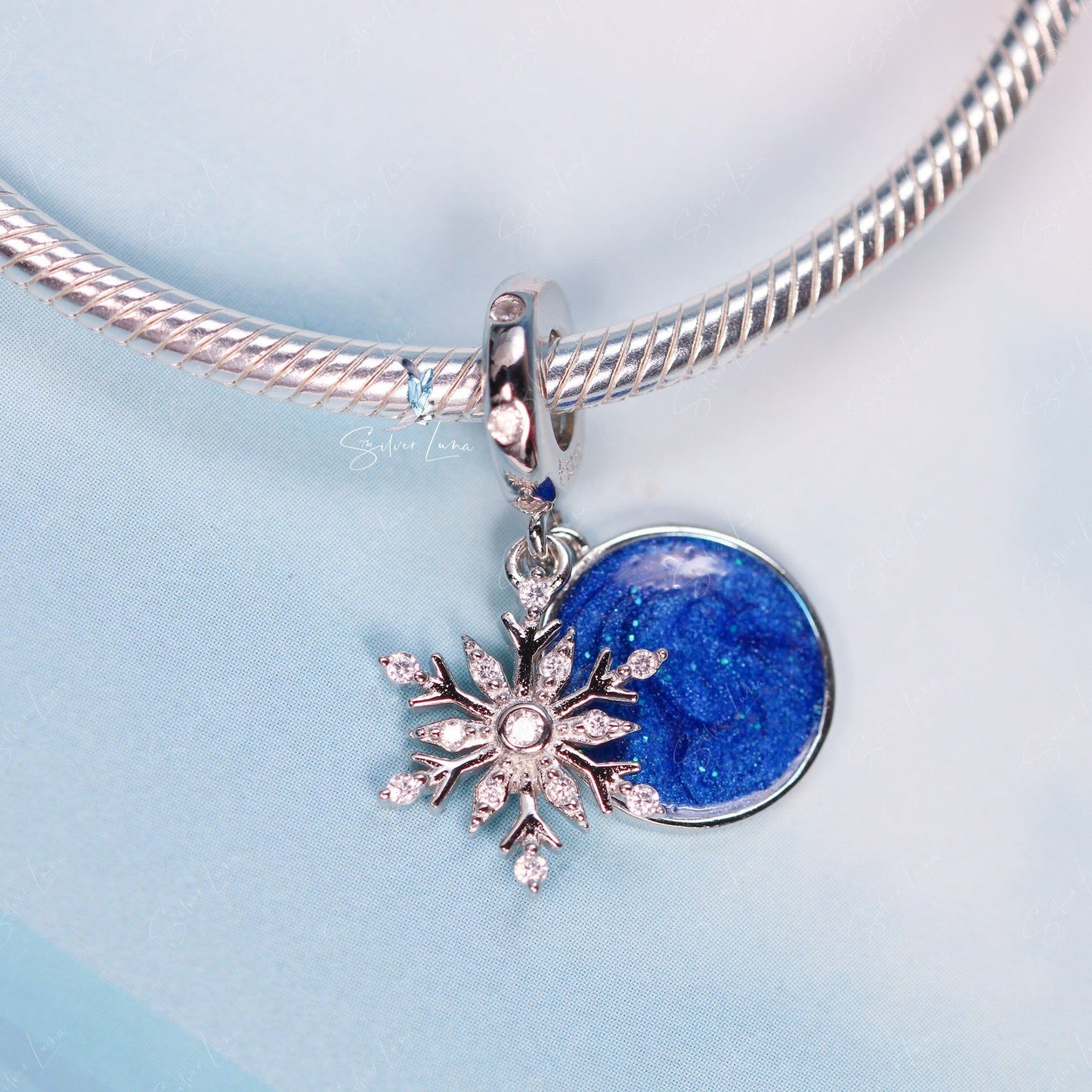 snowflake on the sky charm