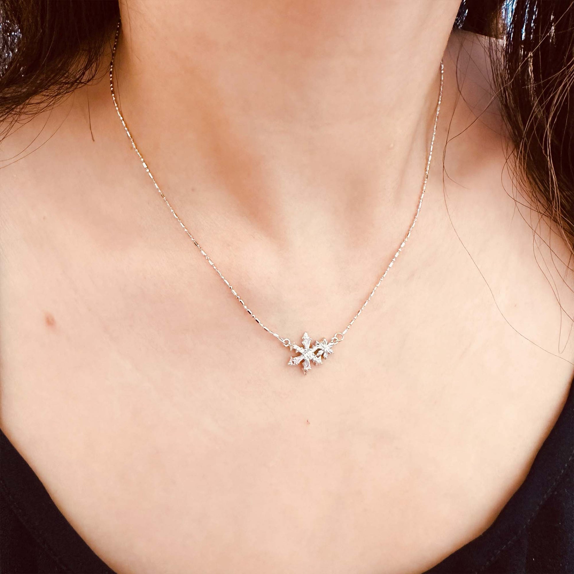 snowflake pendant necklace